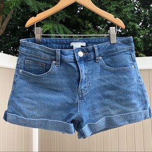Blue Denim Short Shorts